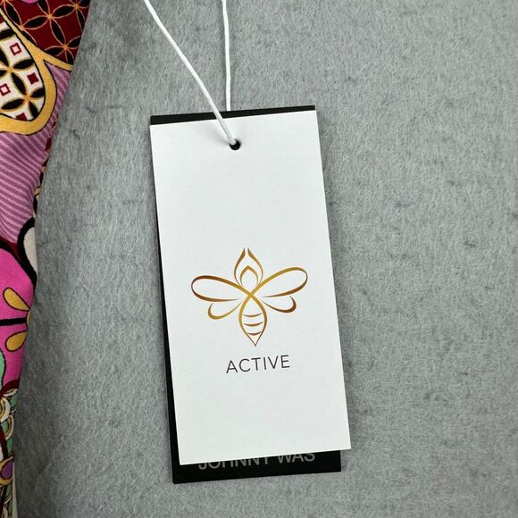 NWT Johnny Was Yama Bee Active Mesh Tank Size XS Pink Maroon Floral Athletic NEW - Picture 9 of 12